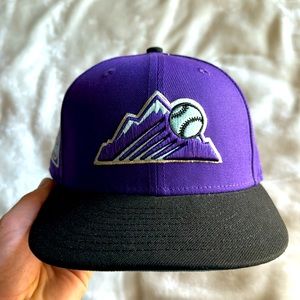 Colorado Rockies purple brand new fitted hat